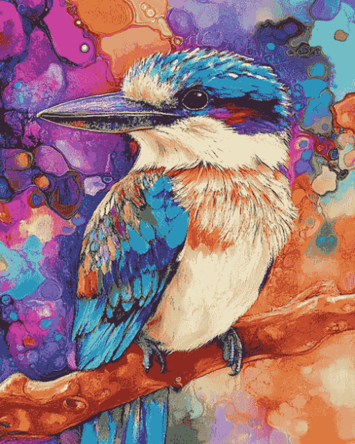 Aesthetic Colorful Kookaburra Diamond Painting