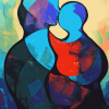 Aesthetic Colorful Mother and Son Diamond Painting