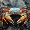 Aesthetic Crab Marine Life Diamond Painting