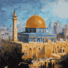 Aesthetic Dome Of The Rock Diamond Painting