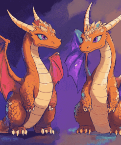 Aesthetic Dragonite Fantasy Diamond Painting