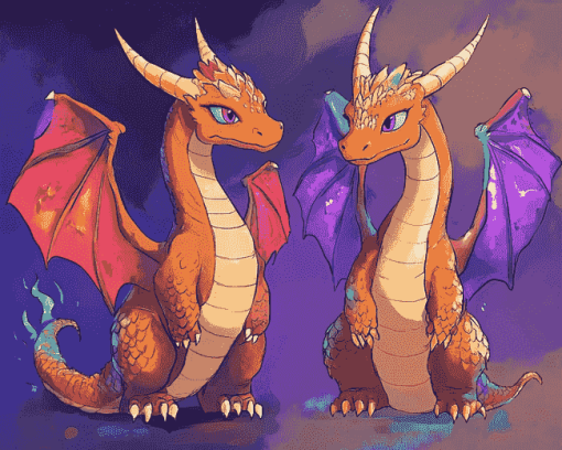 Aesthetic Dragonite Fantasy Diamond Painting