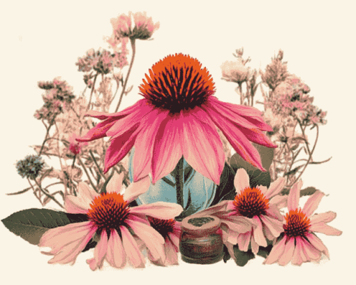 Aesthetic Echinacea Blossoms Diamond Painting