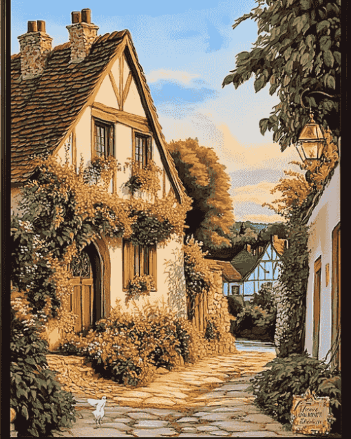 Aesthetic English Villages Diamond Painting