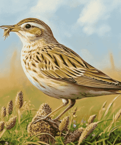 Aesthetic Eurasian Skylark Diamond Painting