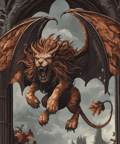 Aesthetic Fantasy Manticore Diamond Painting