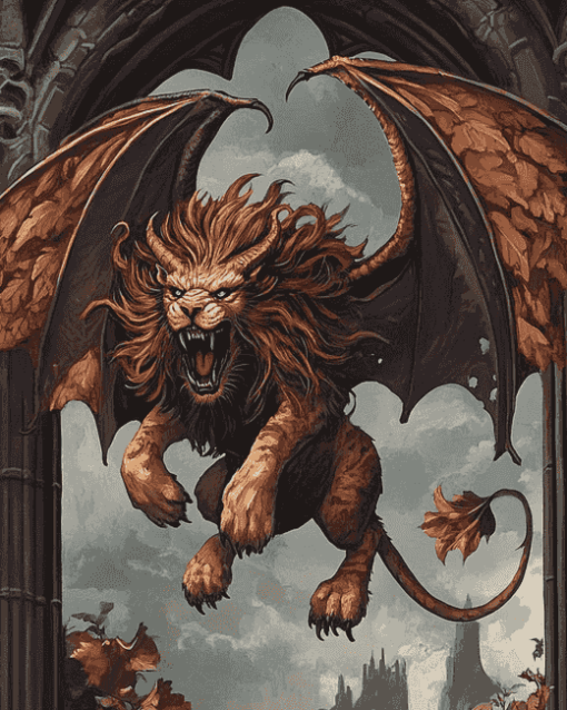 Aesthetic Fantasy Manticore Diamond Painting