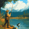 Aesthetic Fishing Landscape Diamond Painting