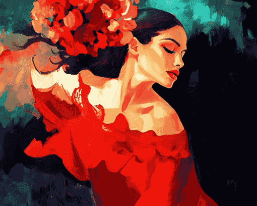 Aesthetic Flamenco Woman Diamond Painting