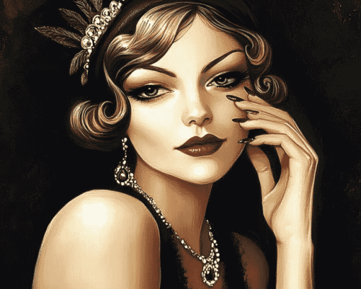 Aesthetic Flapper Girls Diamond Painting