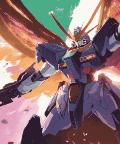 Aesthetic G Gundam Anime Diamond Painting