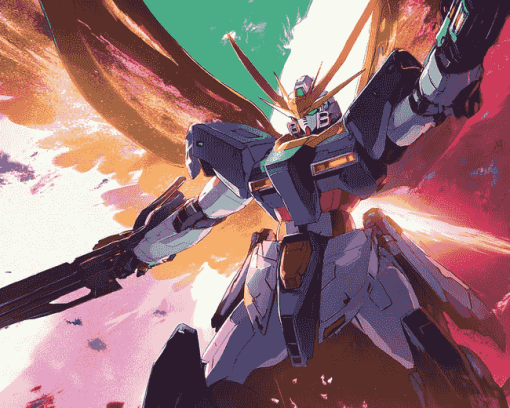 Aesthetic G Gundam Anime Diamond Painting