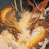 Aesthetic Ghidorah Fantasy Diamond Painting