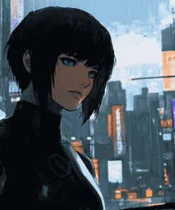 Aesthetic Ghost In The Shell Anime Diamond Painting