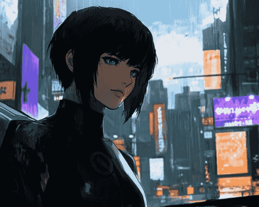 Aesthetic Ghost In The Shell Anime Diamond Painting