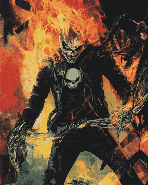 Aesthetic Ghost Rider Fantasy Diamond Painting