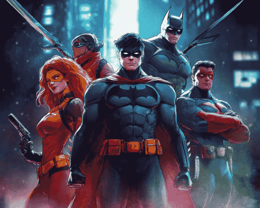 Aesthetic Gotham Knights Animation Diamond Painting