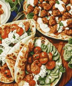 Aesthetic Gyros Plate Diamond Painting