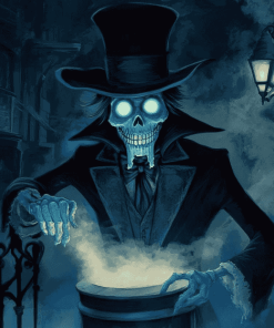 Aesthetic Hatbox Ghost Animation Diamond Painting