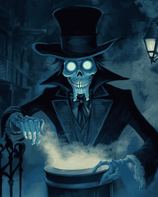 Aesthetic Hatbox Ghost Animation Diamond Painting