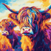 Aesthetic Highland Cattle Diamond Painting