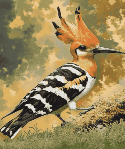 Aesthetic Hoopoe Birds Diamond Painting