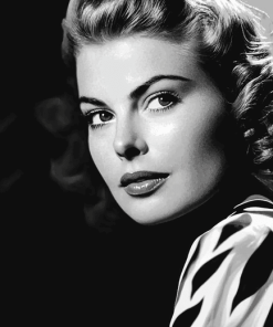 Aesthetic Ingrid Bergman Monochrome Diamond Painting