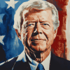 Aesthetic Jimmy Carter Diamond Painting