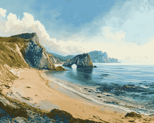 Aesthetic Jurassic Coast Diamond Painting