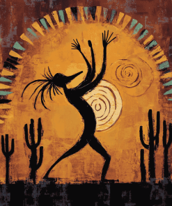 Aesthetic Kokopelli Musician Diamond Painting