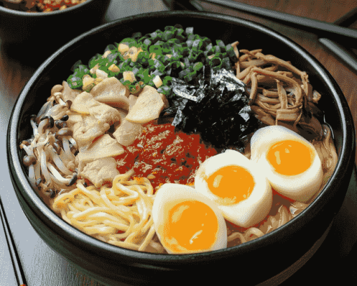 Aesthetic Korean Ramen Meals Diamond Painting