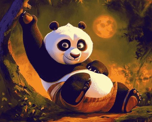 Aesthetic Kung Fu Panda Diamond Painting