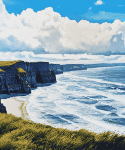 Aesthetic Lahinch Beach View Diamond Painting