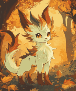 Aesthetic Leafeon Autumn Diamond Painting