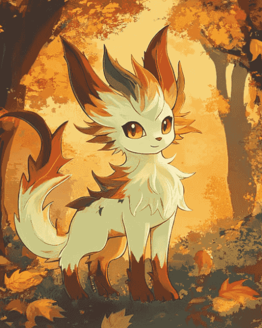 Aesthetic Leafeon Autumn Diamond Painting