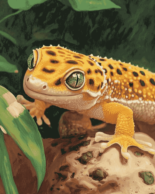 Aesthetic Leopard Gecko Art Diamond Painting