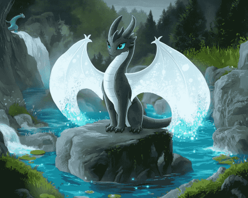 Aesthetic Lightfury Dragon Diamond Painting