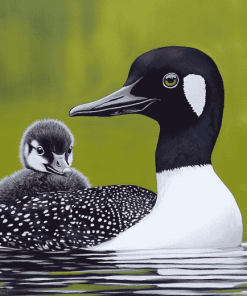 Aesthetic Loon Bird Diamond Painting