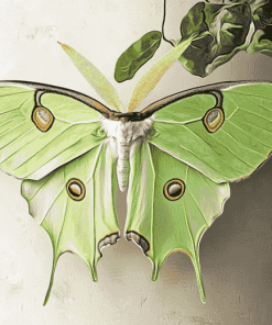 Aesthetic Luna Moth Diamond Painting