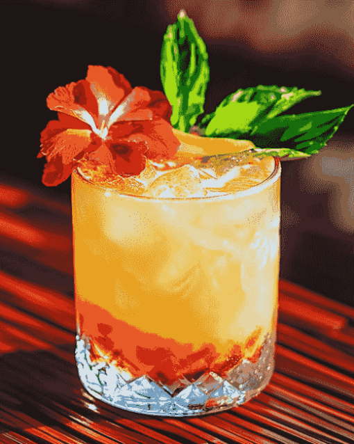 Aesthetic Mai Tai Tropical Diamond Painting