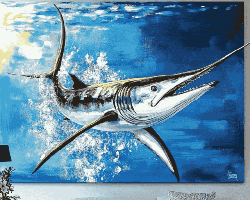 Aesthetic Marlin Swordfish Diamond Painting