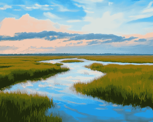 Aesthetic Marsh Landscapes Diamond Painting