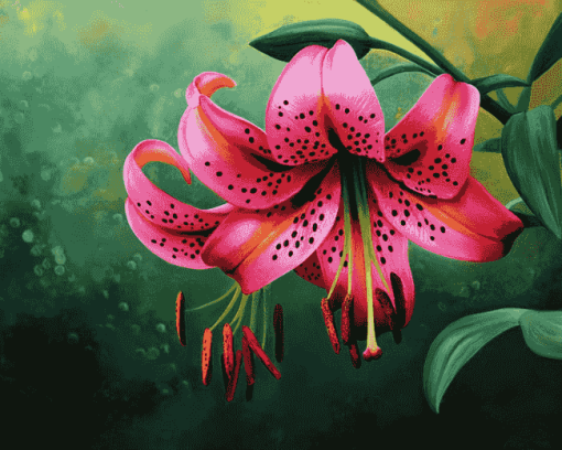 Aesthetic Martagon Lily Diamond Painting