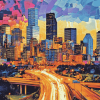 Aesthetic Minneapolis Skyline Diamond Painting