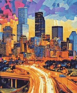 Aesthetic Minneapolis Skyline Diamond Painting