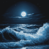 Aesthetic Moonlit Ocean Waves Diamond Painting