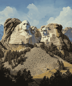 Aesthetic Mount Rushmore North Dakota Diamond Painting