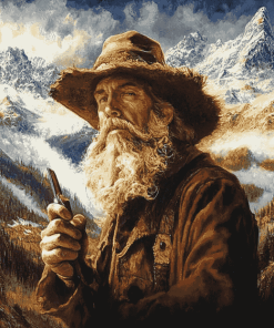 Aesthetic Mountain Man Landscape Diamond Painting