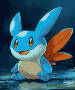 Aesthetic Mudkip Pokemon Diamond Painting