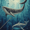 Aesthetic Narwhal Marine Diamond Painting